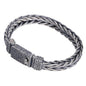 925 Sterling Silver Jewelry Men's Braided Rattan Bracelet - www.Shopthatapp.com