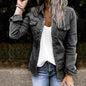 Fitted Denim Jacket Mid Length European American Style - www.Shopthatapp.com