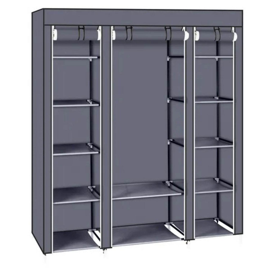 69 Portable Clothes Closet Wardrobe Storage Organizer With Non - www.Shopthatapp.com