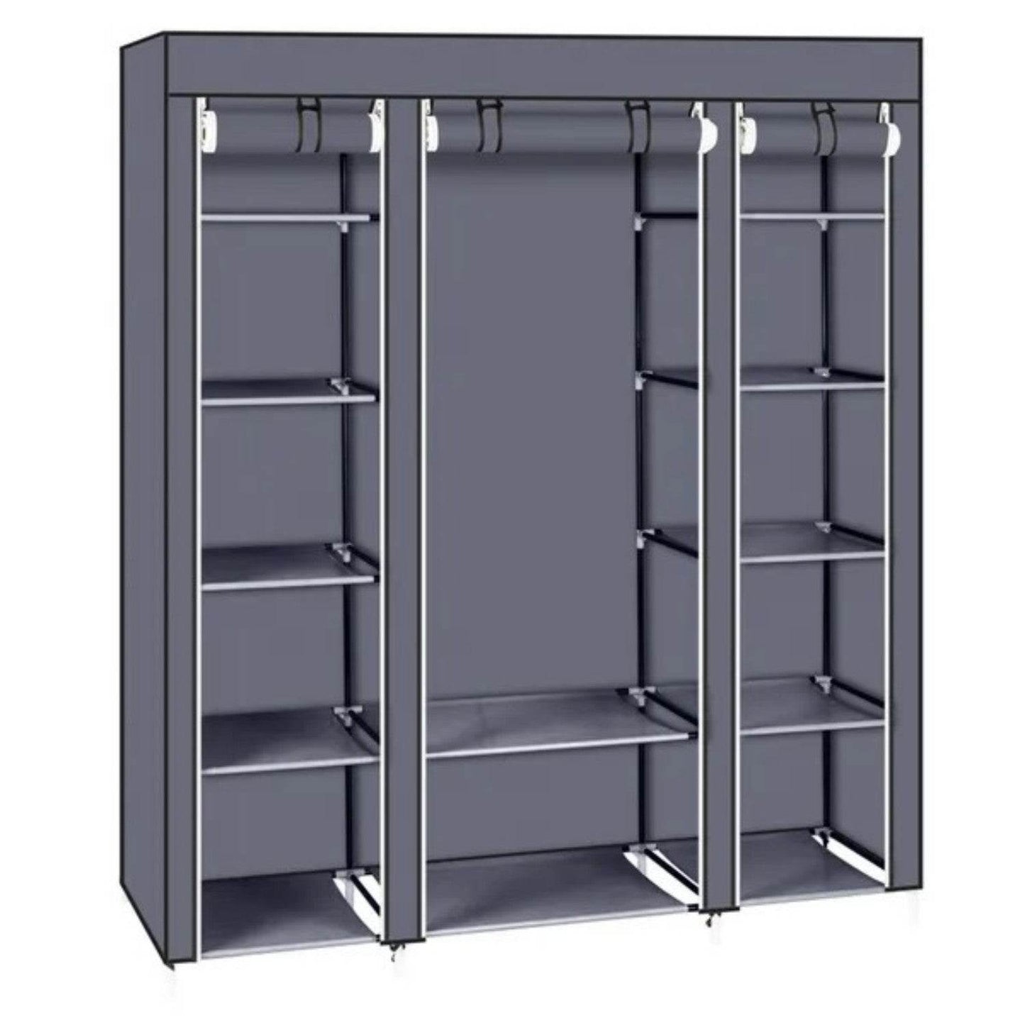 69 Portable Clothes Closet Wardrobe Storage Organizer With Non - www.Shopthatapp.com