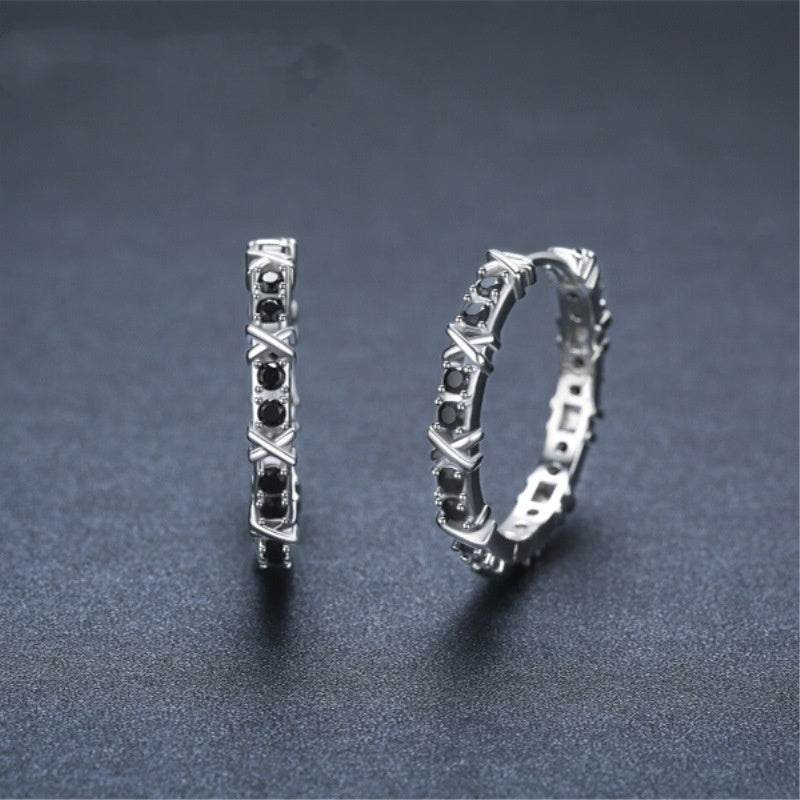 Fashion Simple Zircon Women's Copper Earrings - www.Shopthatapp.com