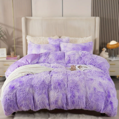 4PCs Plush Duvet Cover Set Luxury Ultra Soft Velvet Duvet - www.Shopthatapp.com