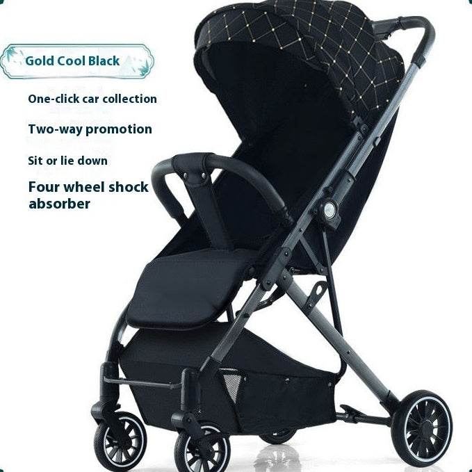 Pull Rod Type Summer Ultra-light Stroller Four Minus - www.Shopthatapp.com