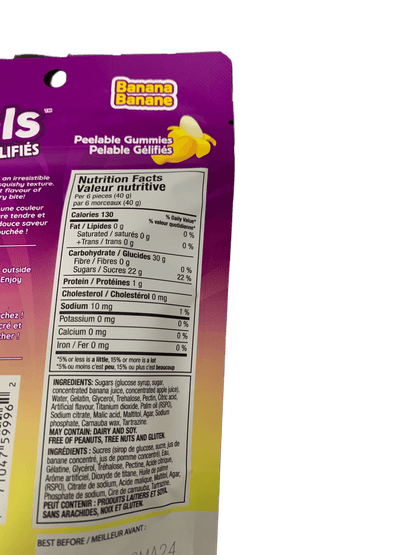Huer Peel Gummies Banana 65G - Canadian Edition - www.Shopthatapp.com