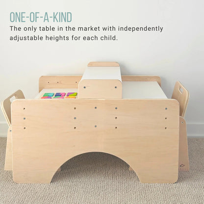 PAPAYA DOUBLE - Adjustable Montessori Table & Chair Set for Two - www.Shopthatapp.com