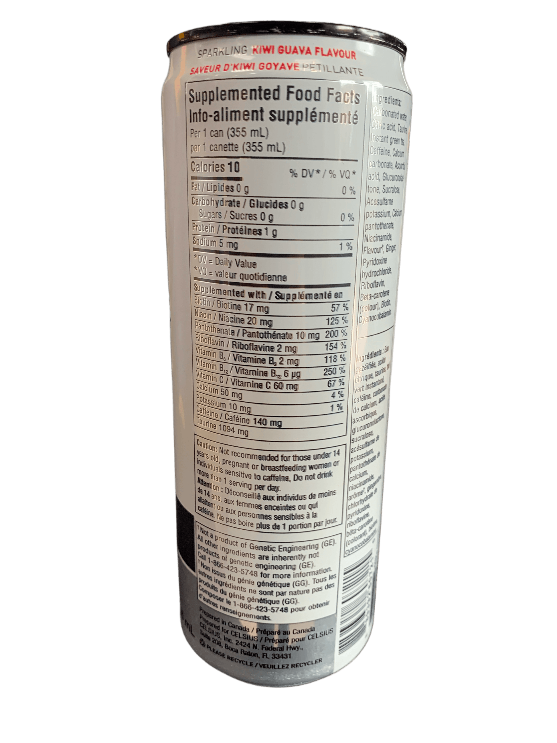 Celsius Sparkling Kiwi Guava Energy Drink 355ML - Canadian Edition - www.Shopthatapp.com