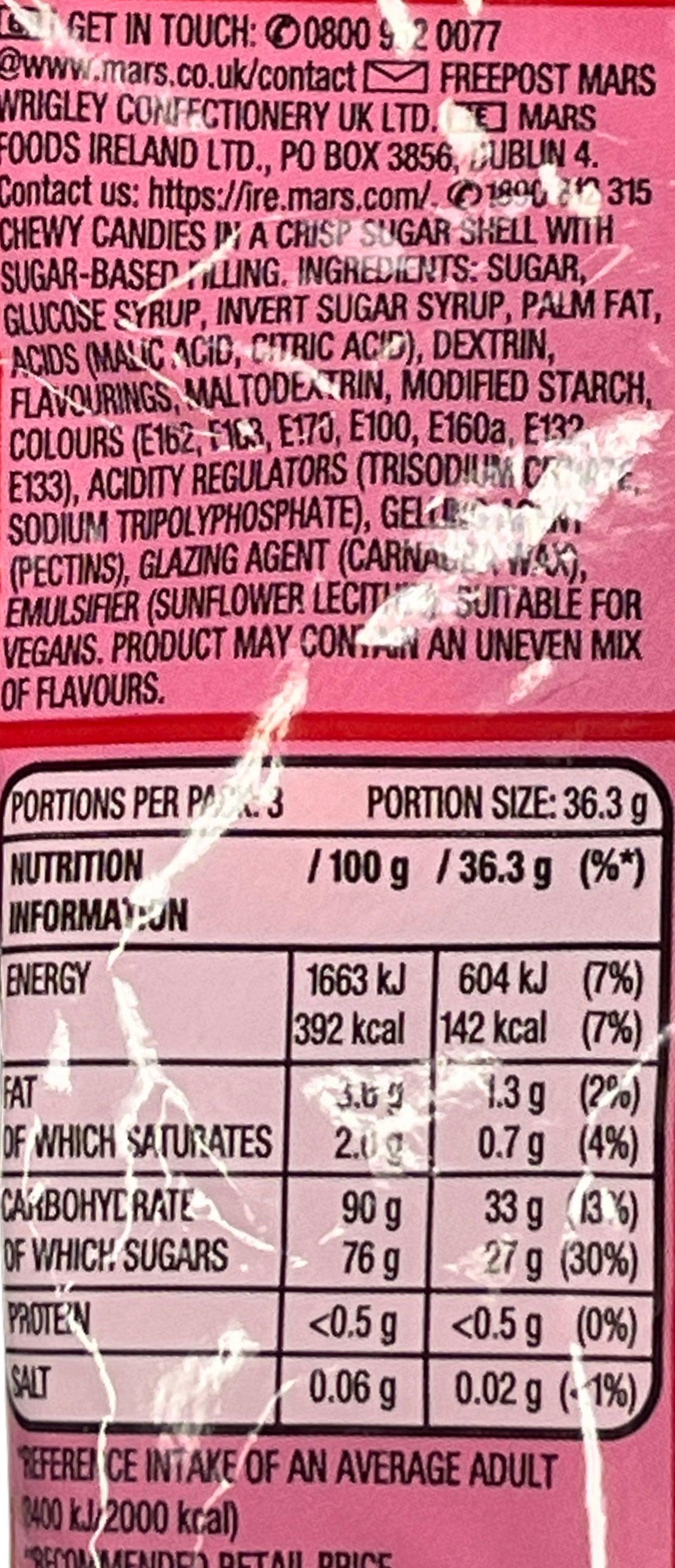 Skittles Giants Gooey Candy Bag 109G Ireland Edition - www.Shopthatapp.com