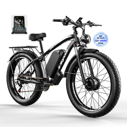 E·BYCCO 24'' EB10 Peak 5000W 52V 32Ah Dual Motors Electric Bike for Women and Men - www.Shopthatapp.com