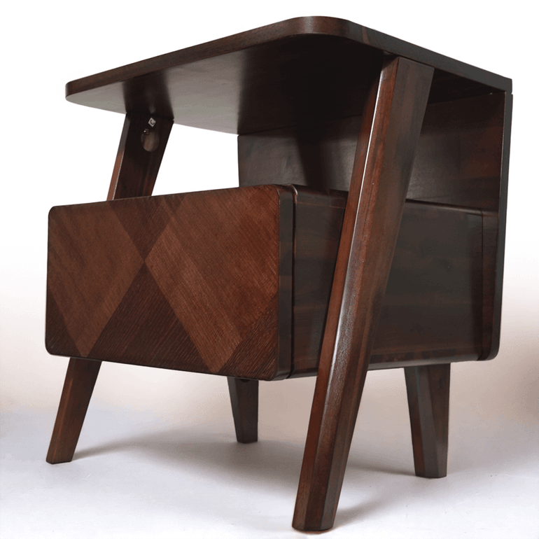 Rum Nightstand with drawer - www.Shopthatapp.com