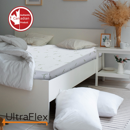 UltraFlex SleepTight – Canadian Made- Gel Memory Foam Mattress | CertiPUR-US® Certified, Cooling, Pressure Relief, Medium Firm, Fiberglass-Free, Bamboo Cover | Ideal for Bunk Beds, RVs & All Frames | Spinal Support & Motion Isolation - www.Shopthatapp.com