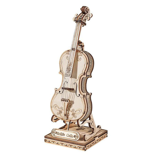 Puzzle 3D en bois pour violoncelle, élégant et à faire soi-même - Kidstoylover 