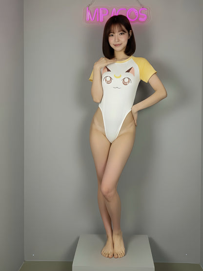 Anime Style Cosplay BodySuit Open Crotch Lingerie Costume