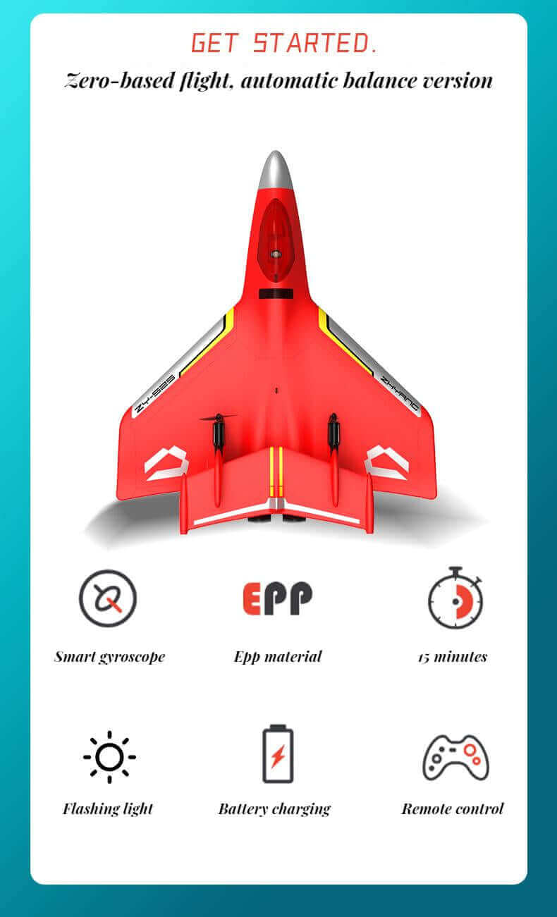 Planeur télécommandé 3-en-1 Kidstoylover : mer, terre et air - Mousse EPP imperméable, équilibre intelligent