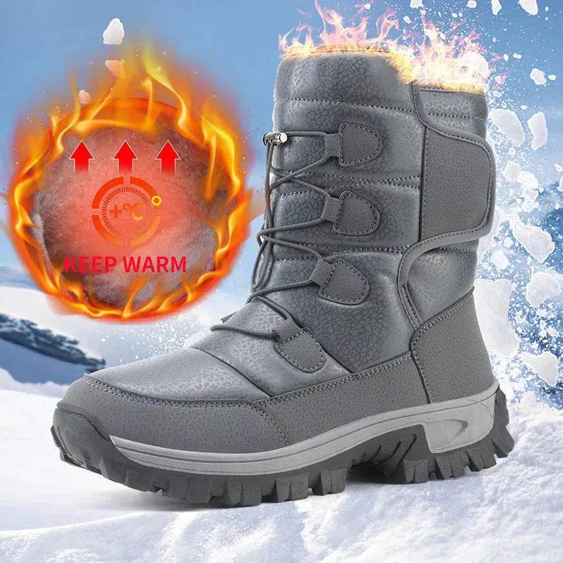 Winter Men And Women Fleece-lined Warm Snow Boots - www.Shopthatapp.com