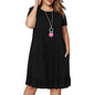 Plus Size Summer Dresses Round neck Short Sleeve Mini dress