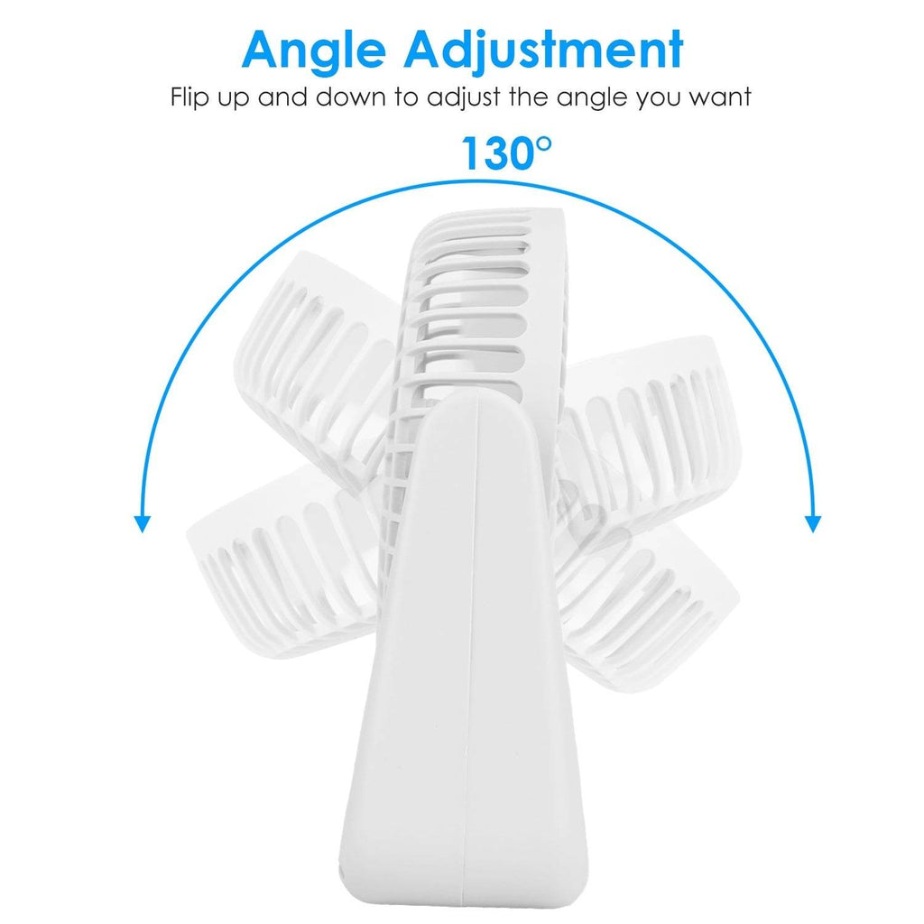 6.5in Desk Fan USB Powered 2 Speeds Table Cooling Fan Tilt Quiet Desktop Fan For Bedroom Office - www.Shopthatapp.com
