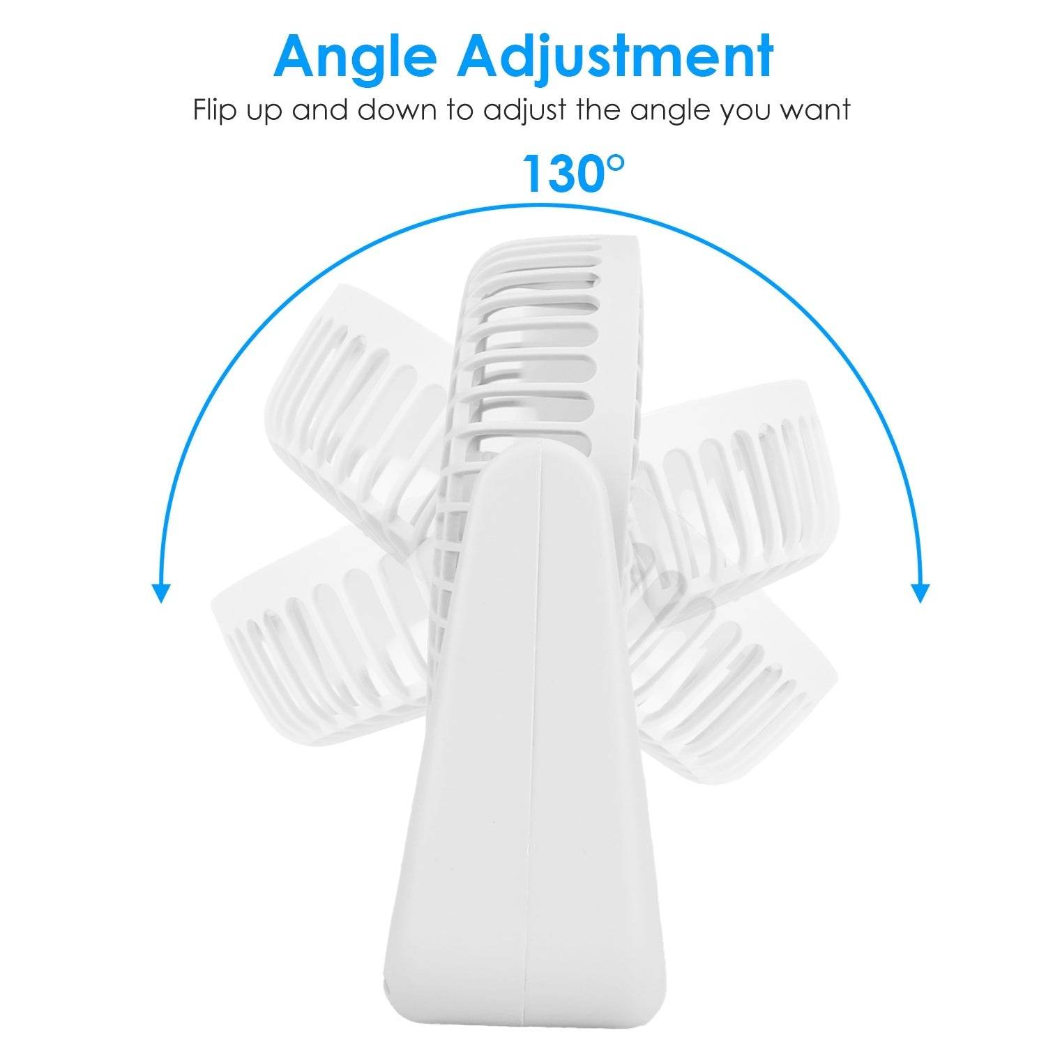6.5in Desk Fan USB Powered 2 Speeds Table Cooling Fan Tilt Quiet Desktop Fan For Bedroom Office - www.Shopthatapp.com