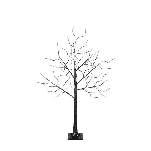3 Pac Halloween Spooky Tree With Purple Lights, 4FT 5FT And 6FT, Lighted Black Tree For Halloween Decoration - www.Shopthatapp.com