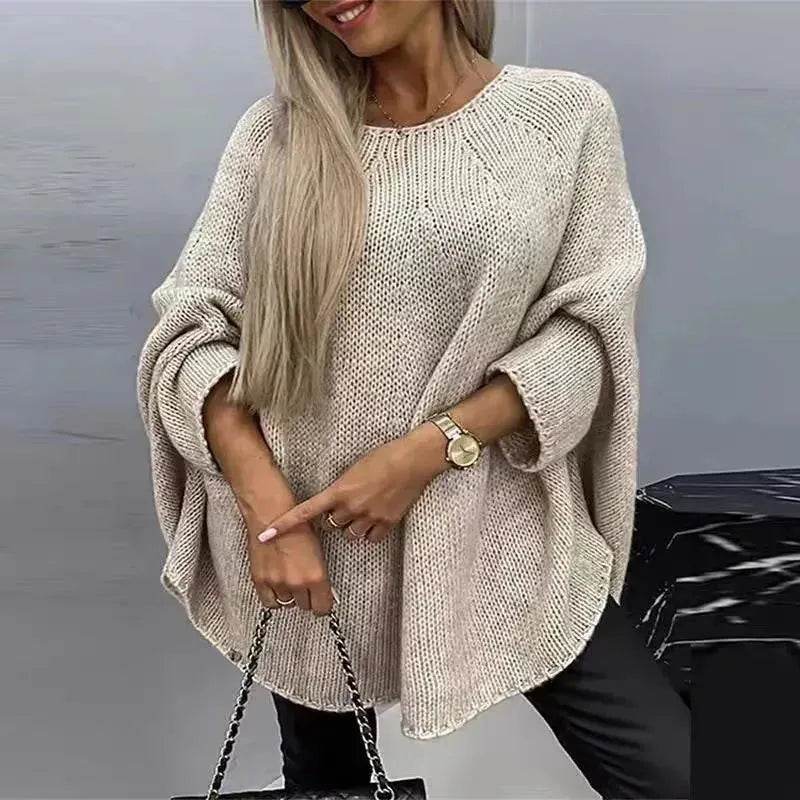 Oversized Fashion Knitted Fleece Pullover Sweater tops for Fall Winter - www.Shopthatapp.com