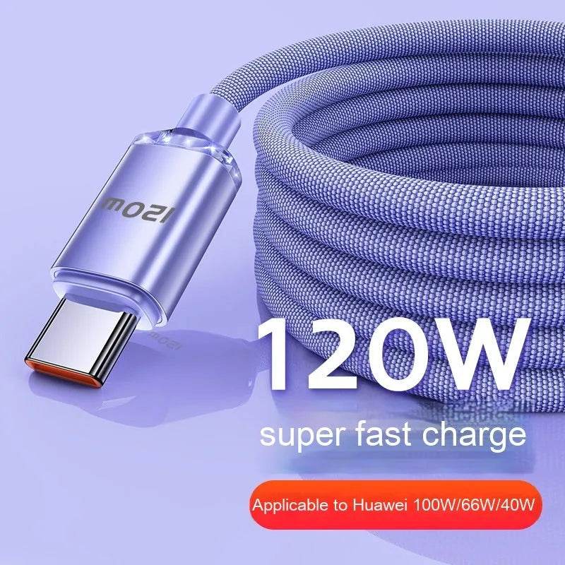 120W Data Cable Type-C Mobile Phone Charging Cable - www.Shopthatapp.com