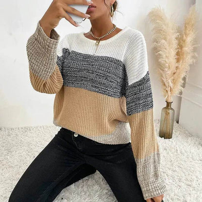 Winter Jacquard Knitted Pullover Sweater Tops for Women - www.Shopthatapp.com