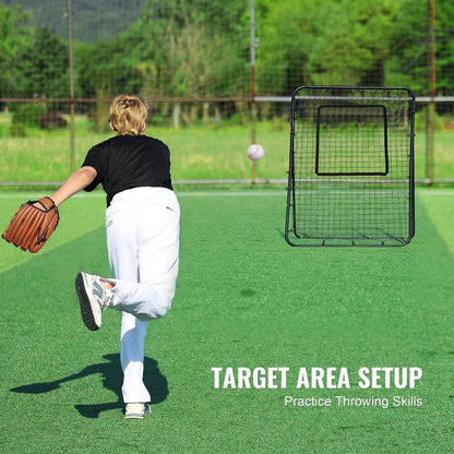 Baseball And Softball Rebounder Net 4x6 Ft PitchBack Adjustable Angles - www.Shopthatapp.com