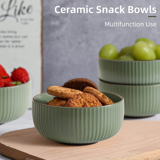 Ceramic Bowls For Kitchen, 46oz Bowl Set Of 4 For Cereal, Salad, Pasta, Soup, Dessert, Serving Dishwasher, Microwave And Oven Safe - www.Shopthatapp.com