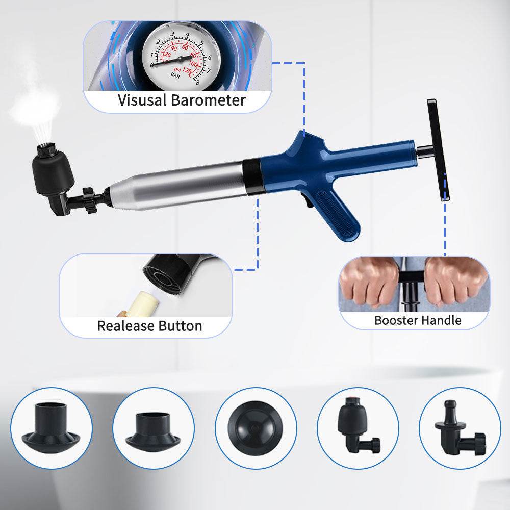 High Pressure Drain Opener Sink Floor waste Toilet pipe blockage unclog - www.Shopthatapp.com