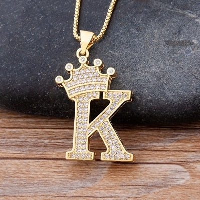 Letter Pendant with Chain - Gold - www.Shopthatapp.com