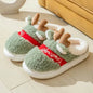 Christmas Shoes Winter Home Slippers Elk Soft Cozy Bedroom Slipper Slip On House Shoes - www.Shopthatapp.com