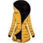 Hooded Warm Fleece Padded Jacket Mid-length Jacket Black Padded Jacket - www.Shopthatapp.com