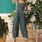 Casual Summer Cotton Floral Sleeveless loose Jumpsuit - www.Shopthatapp.com