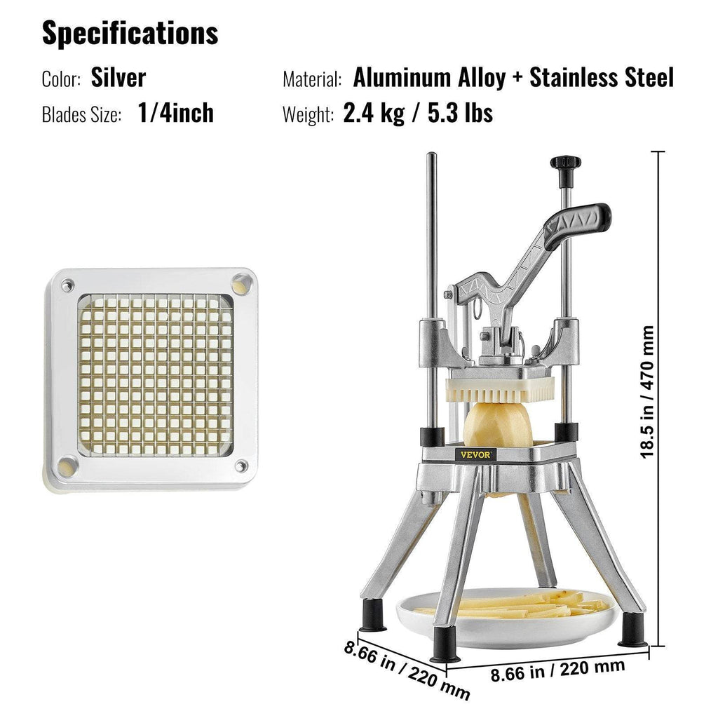 Blade Heavy Duty Professional Food Dicer Kattex French Fry Cutter Onion Slicer Stainless Steel For Tomato Peppers Potato Mushroom - www.Shopthatapp.com