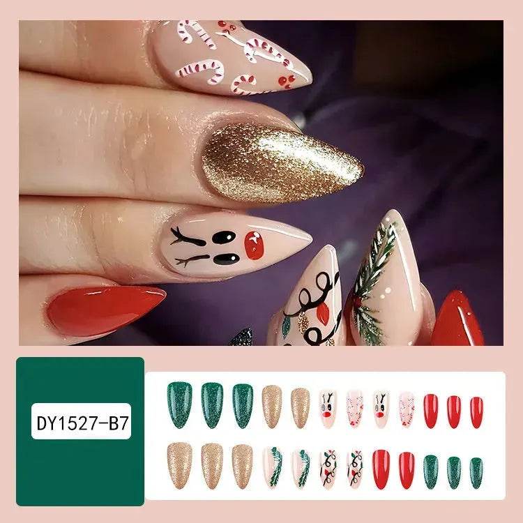 24pcs Christmas False Nail Decal stickers - www.Shopthatapp.com