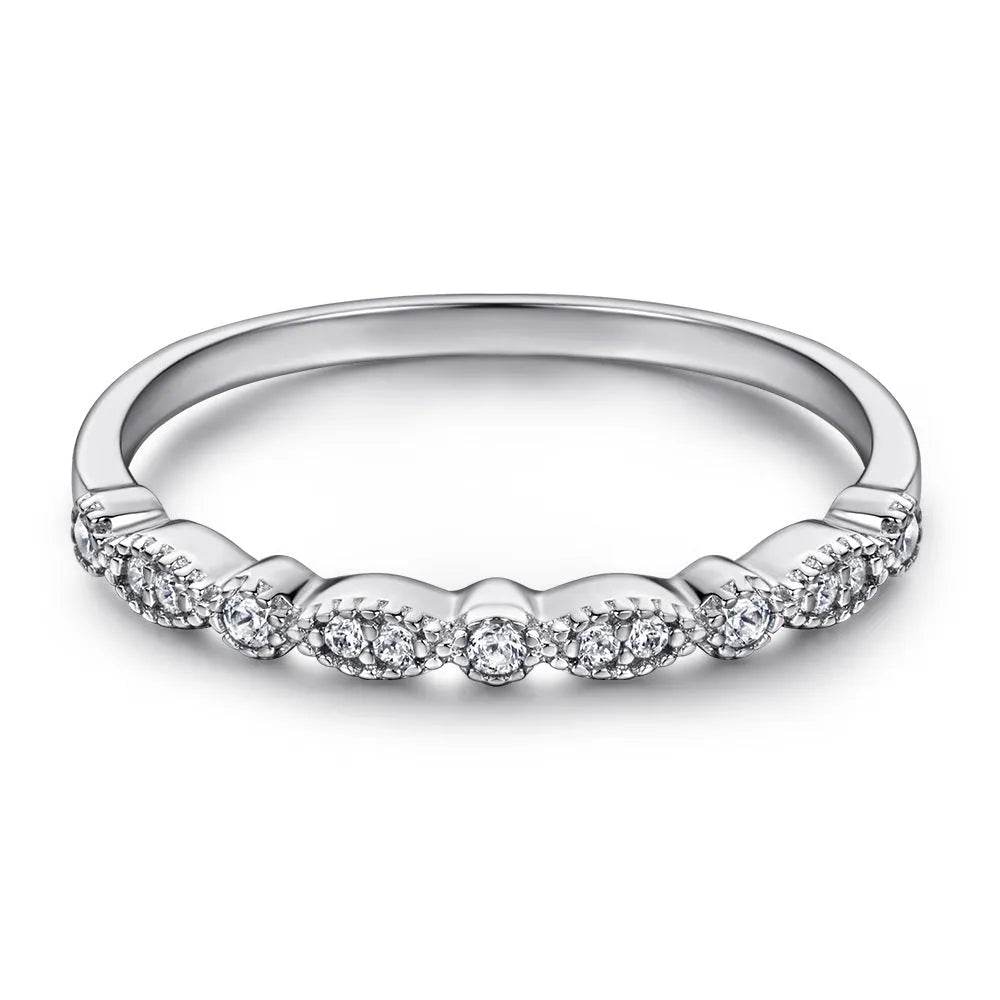 Fashion Ring Set Ladies 925 Sterling Silver Combination Wedding Ring women - www.Shopthatapp.com