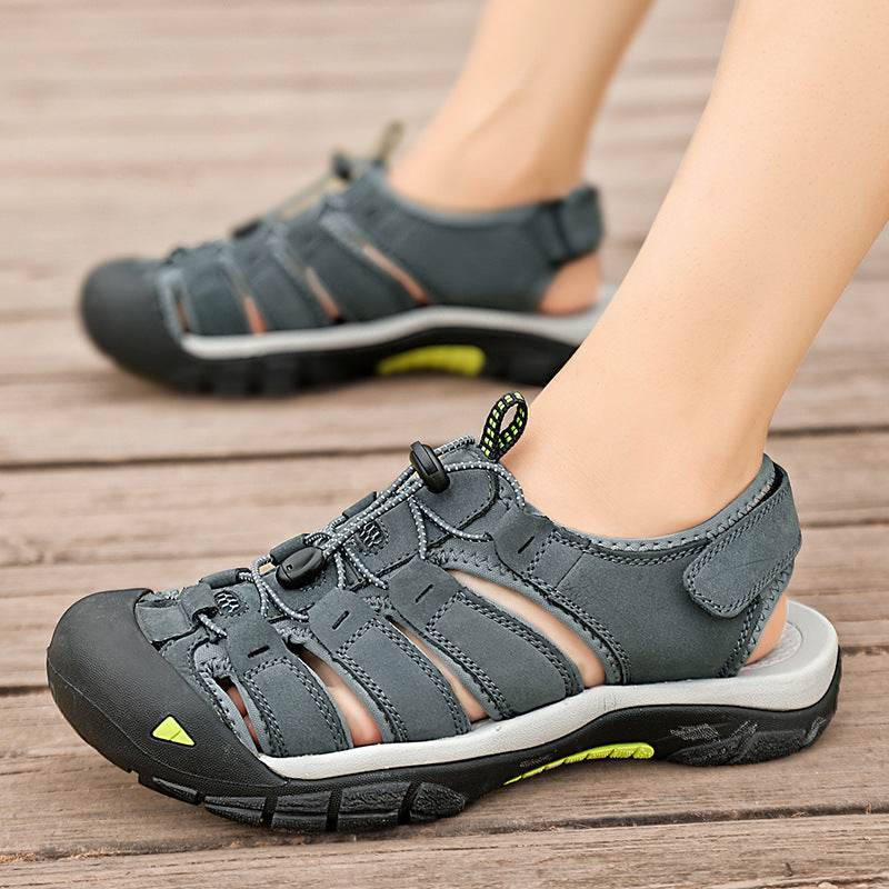 Top Layer Leather Plus Size Men's Beach Sandals - www.Shopthatapp.com