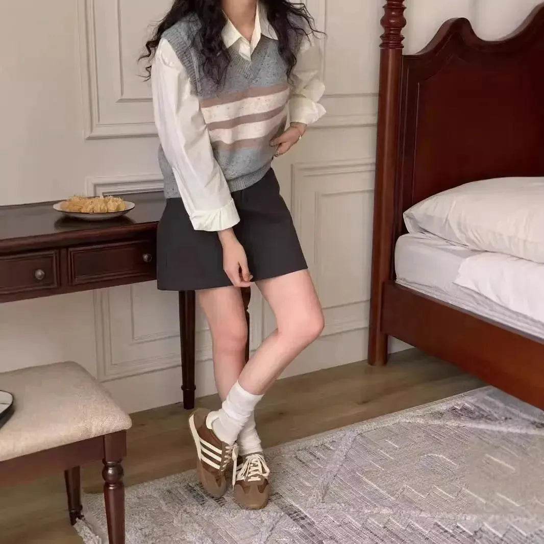 Cashmere Sleeveless V-neck Knitted Sweater Vest top for women - www.Shopthatapp.com