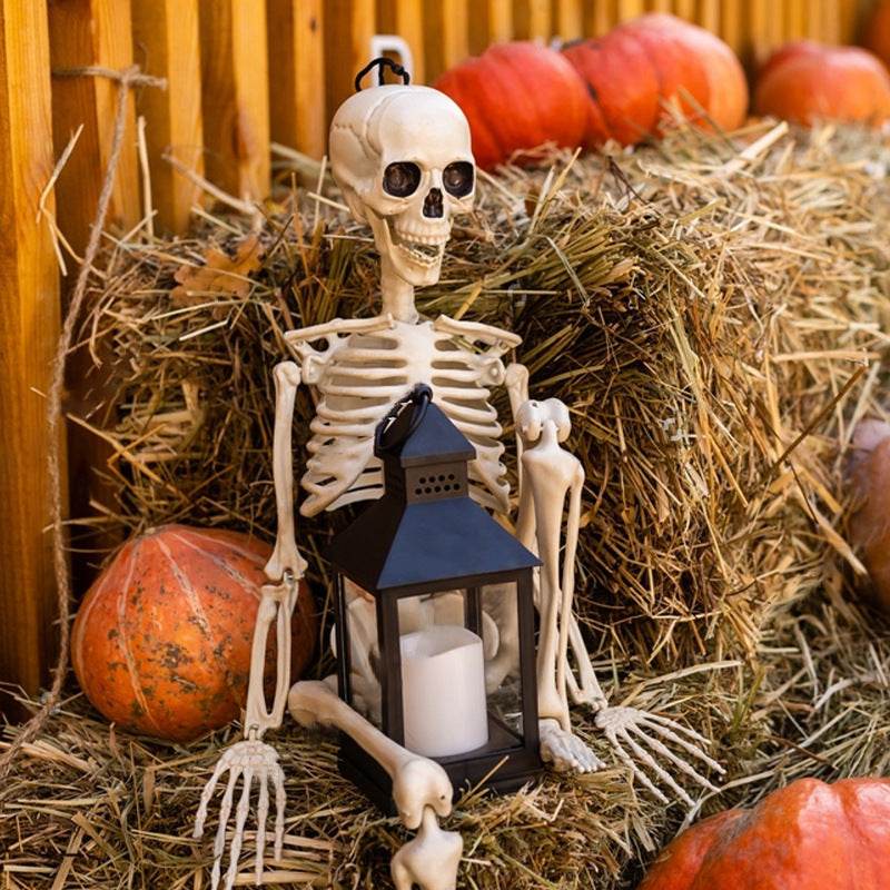 Halloween Movable Joint Skeleton Plastic Model 90cm Party Outdoor Decoration Props - www.Shopthatapp.com