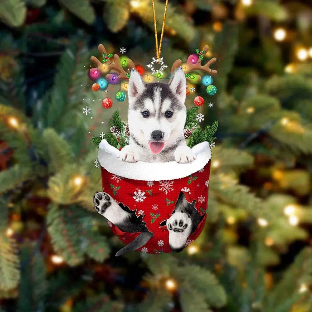 New Creative Cute Christmas Socks Dog Pendant Decoration Holiday Gift - www.Shopthatapp.com