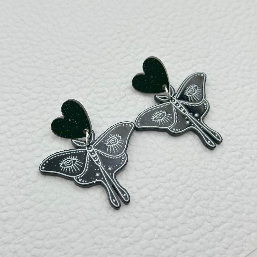 Halloween Day Ornament Colorful Ghost Eyes Funny Acrylic Earrings For Women - www.Shopthatapp.com