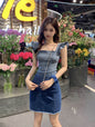 Women's Fashion Casual short sleeve Mini Denim Dress - www.Shopthatapp.com