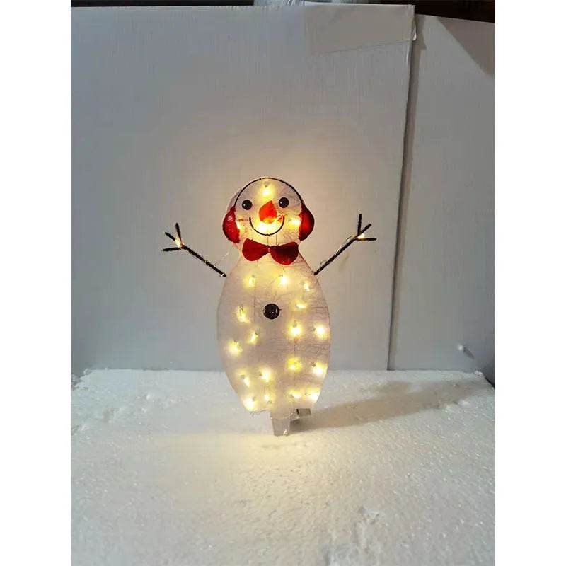 Christmas Scene Decoration With LED Lights Christmas Snowman Ornaments - www.Shopthatapp.com