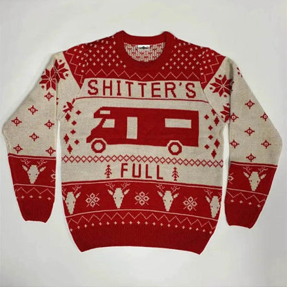Pullover Crewneck Jacquard Christmas Sweater - www.Shopthatapp.com
