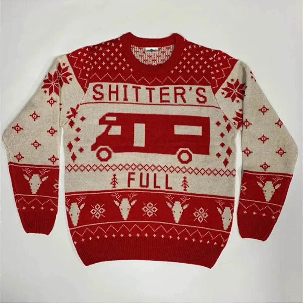 Pullover Crewneck Jacquard Christmas Sweater - www.Shopthatapp.com