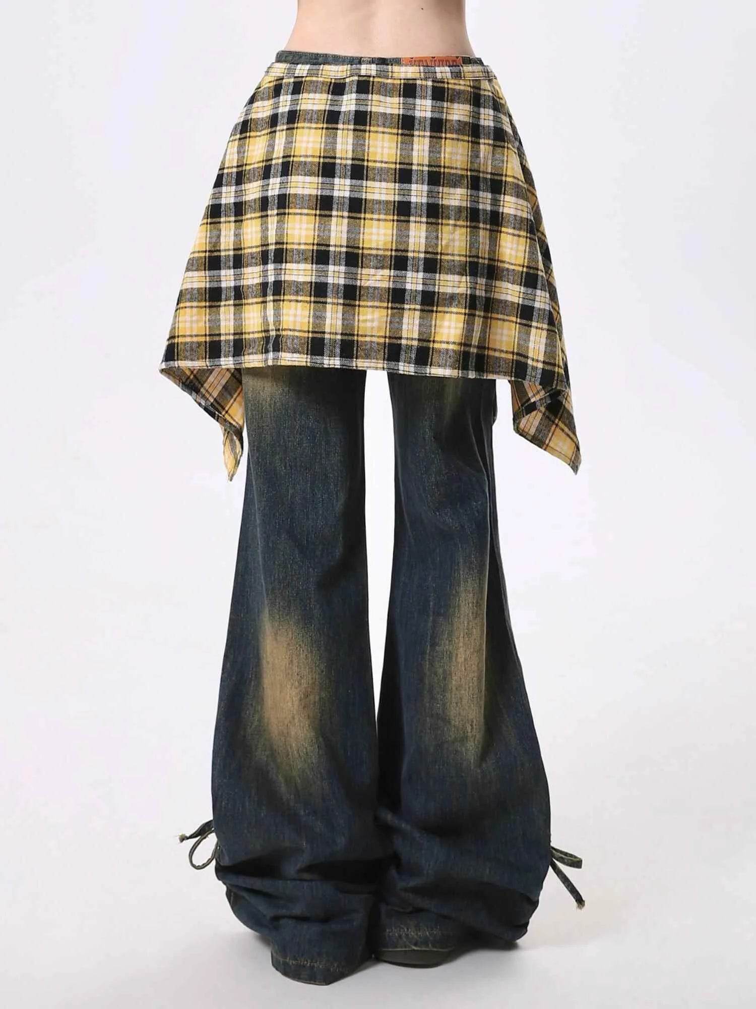 Jeans Women's Skirt Swing Outside Casual Bootcut Pants - www.Shopthatapp.com