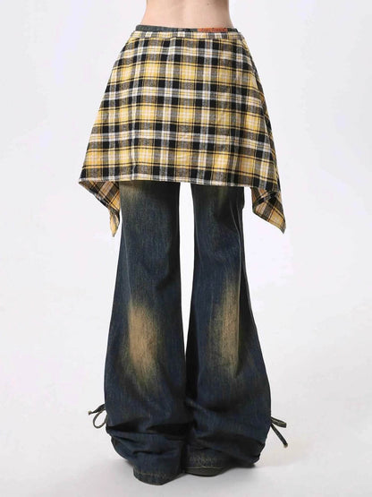 Jeans Women's Skirt Swing Outside Casual Bootcut Pants - www.Shopthatapp.com