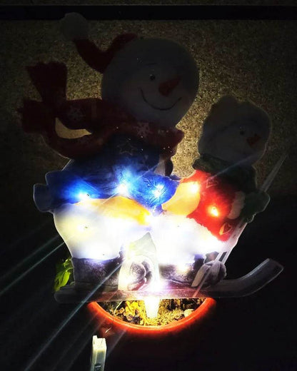 Christmas Scene Decoration With LED Lights Christmas Snowman Ornaments - www.Shopthatapp.com
