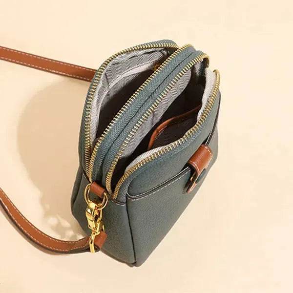 Lychee Pattern Mobile Phone Bag Small High Quality Leather Crossbody Bags For Women Wallet - www.Shopthatapp.com