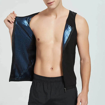 Men's Sleeveless Yoga Tank top Zip up yoga shirt - www.Shopthatapp.com