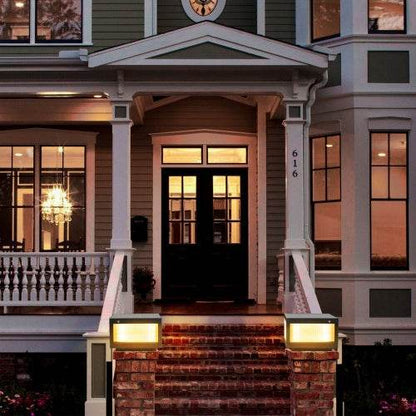 Solar Wall Light With Dimmable LED-2 Package Landscape Pathway Lighting - www.Shopthatapp.com